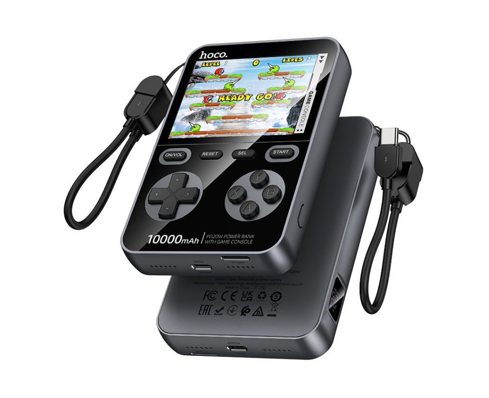 HOCO Q47 Shine Power Bank (10,000mAh, PD 20W) with Built-in Game Console