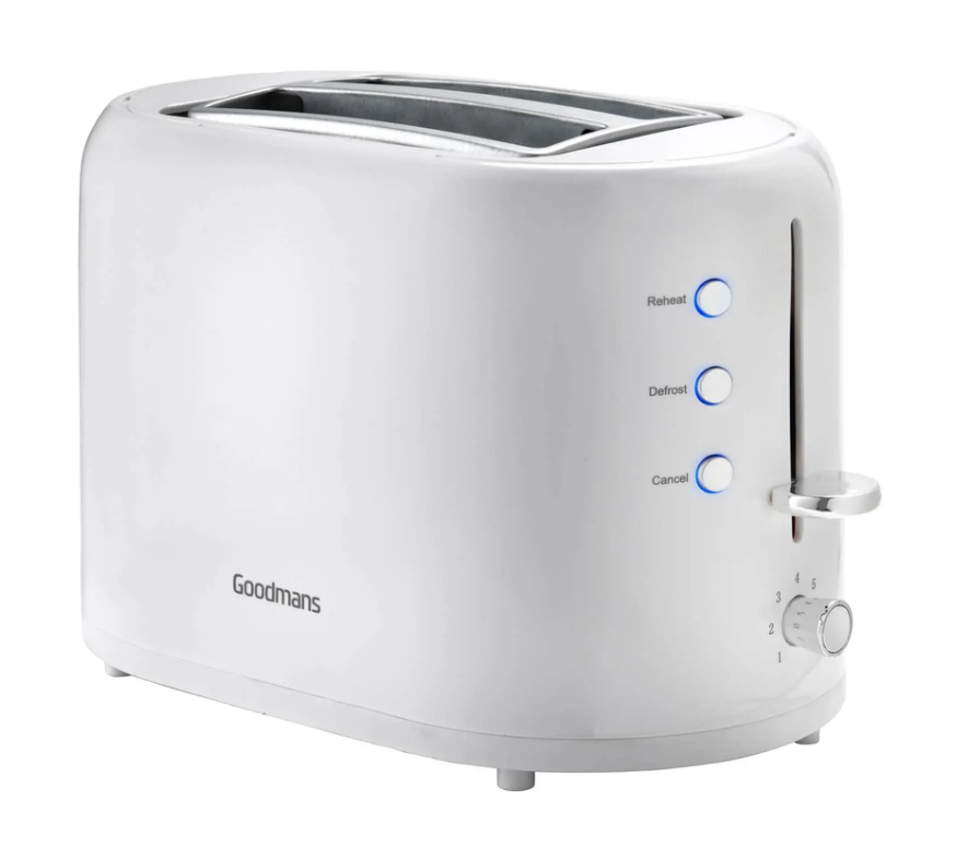 Goodmans Plastic 2 Slice Toaster - White