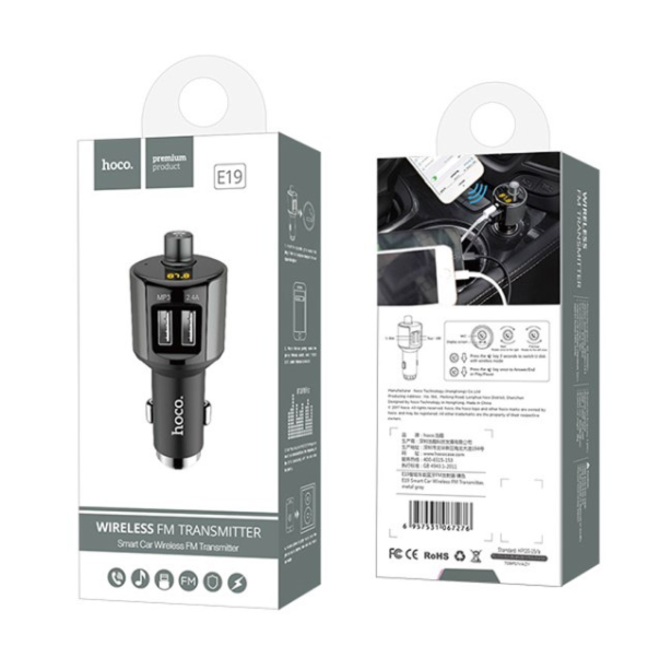 HOCO - FM transmitter "E19 Smart" Wireless car charger