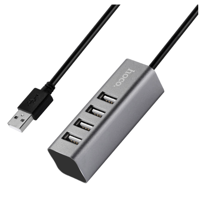 HOCO - USB hub "HB1" USB-A to four ports USB 2.0 charging and data sync