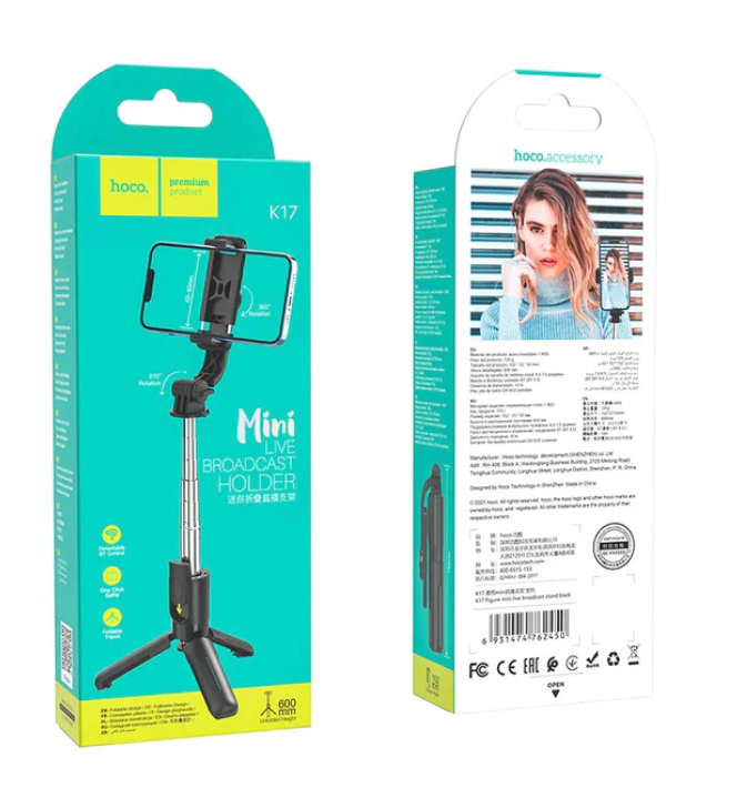 HOCO - K17 Figure Selfie Stick & Tripod with Bluetooth Remote