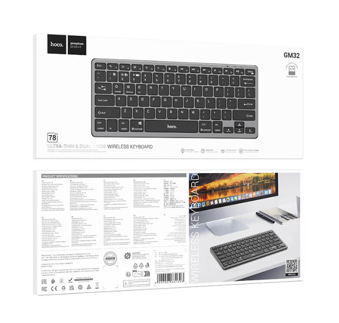 HOCO - Ultra Slim Wireless Dual-Mode BT Keyboard
