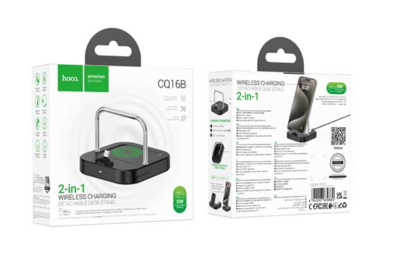 HOCO -  2-in-1 Wireless Magnetic 15W Fast Charge Charger
