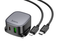 Hoco - PD20W+QC3.0 Charger Set Dual Port C to IP Black