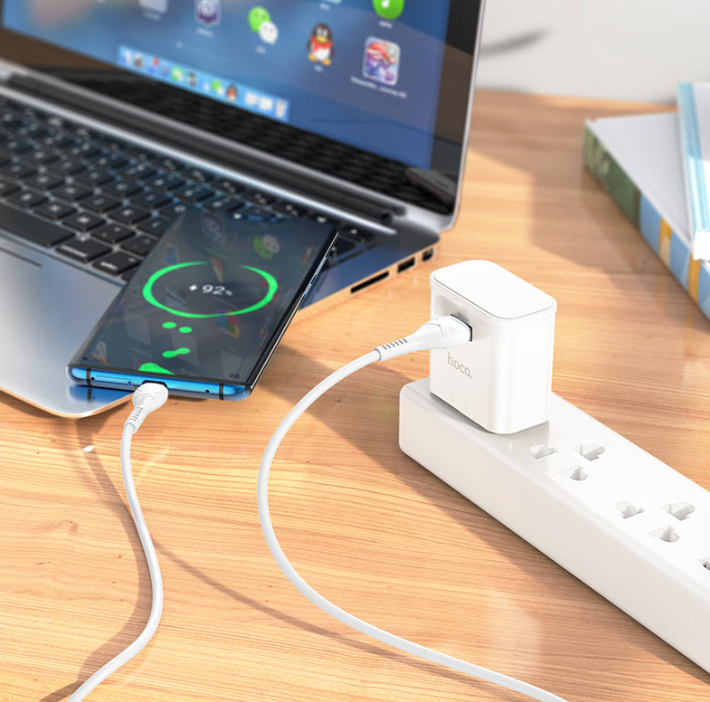 Hoco C92B QC3.0 Wall Charger Adaptor with Type-C cable