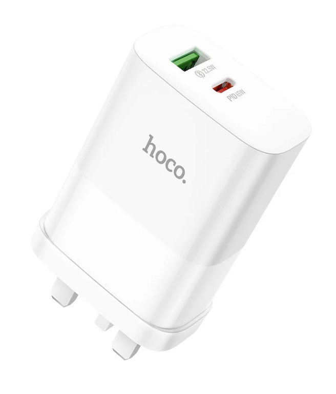 Hoco DC92 Dual Port PD65W Charger – White