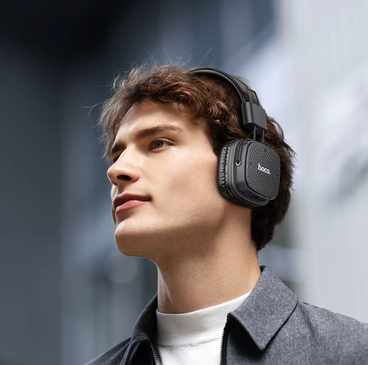 Hoco W56 Earl Leather Texture BT Headphones