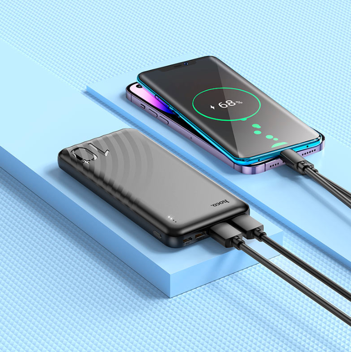 Hoco J123 Element power bank charging two phones simultaneously