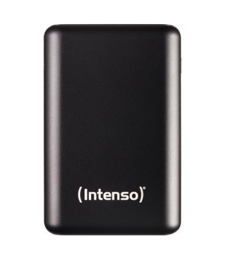 Intenso A10000 10000mAh power bank in anthracite aluminium, front view