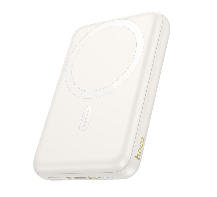 Hoco J141 Magnetic Power Bank White | 10000mAh, 15W Wireless