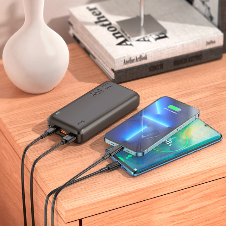 HOCO J101A black 20000mAh power bank.
