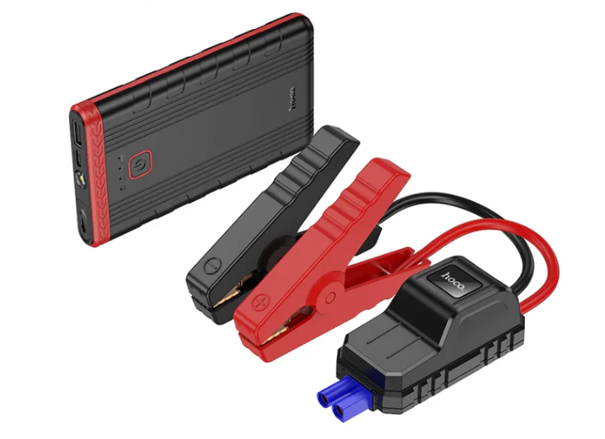 Portable HOCO QS5 6000mAh emergency car jump starter.