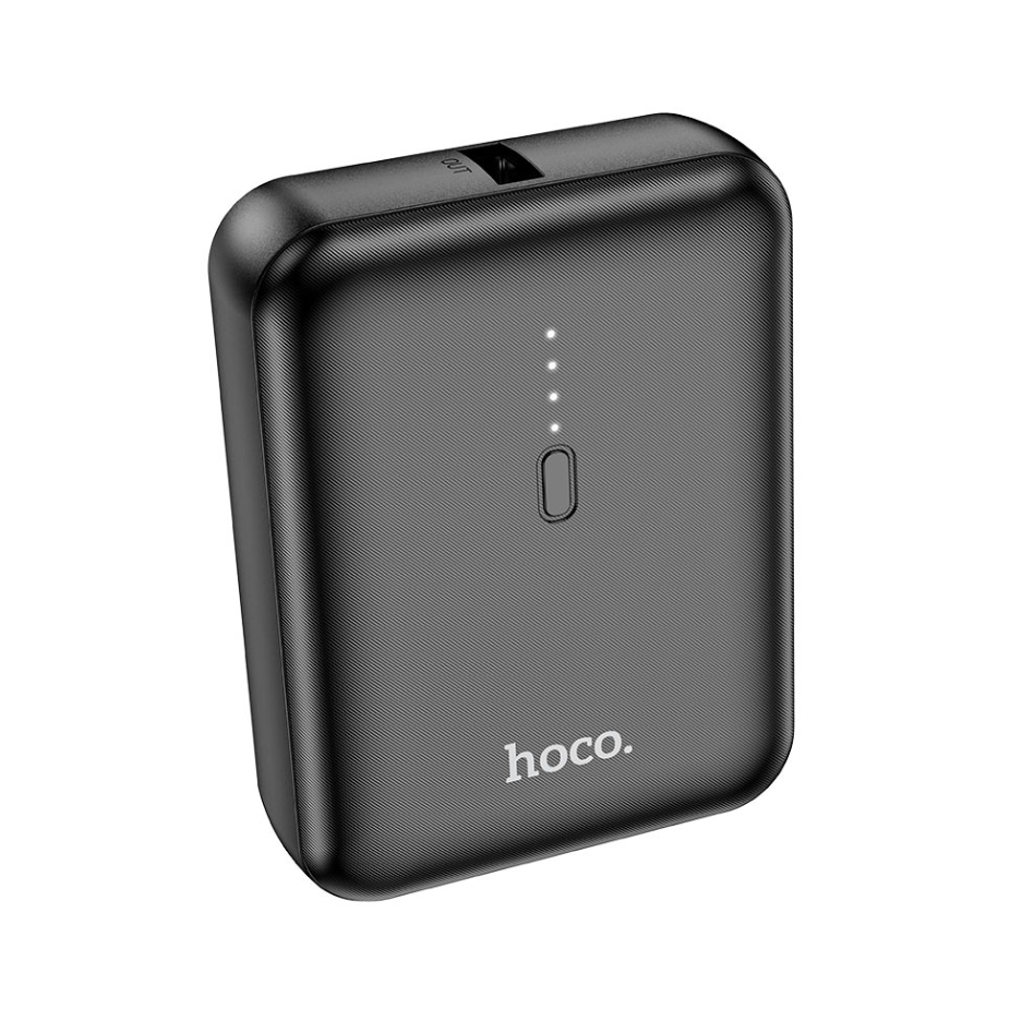 HOCO J96 5000mAh compact portable power bank in black.