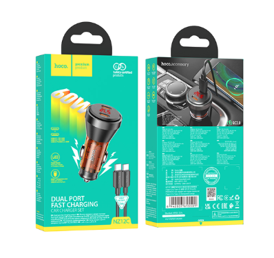 HOCO - Car charger “NZ12C Graceful” 60W cable set
